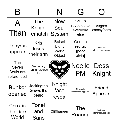 DELTARUNE CH5 Bingo Card