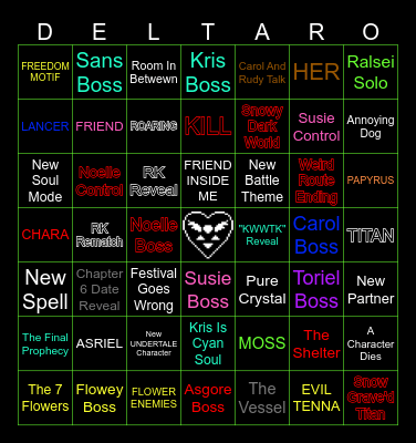 DELTABINGO CHAPTER 5 Bingo Card