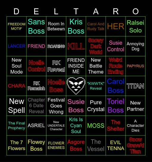DELTABINGO CHAPTER 5 Bingo Card