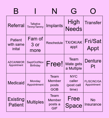 Lynx Bingo July Bingo Card