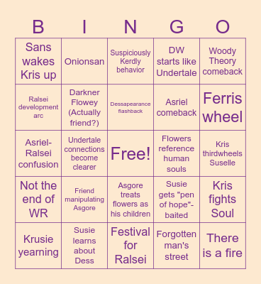DELTRAUNE CH5 Bingo Card