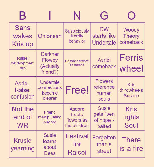 DELTRAUNE CH5 Bingo Card
