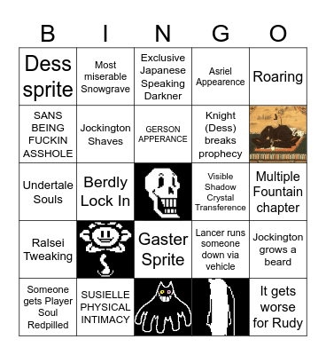DELTARUNE CHAPTER 5 Bingo Card
