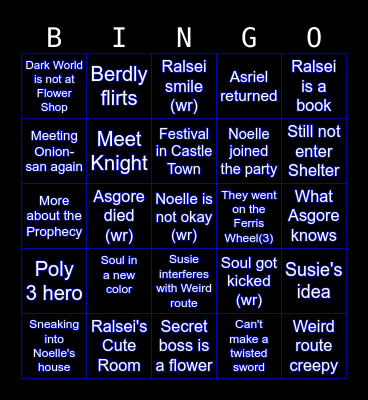 H Bingo Card