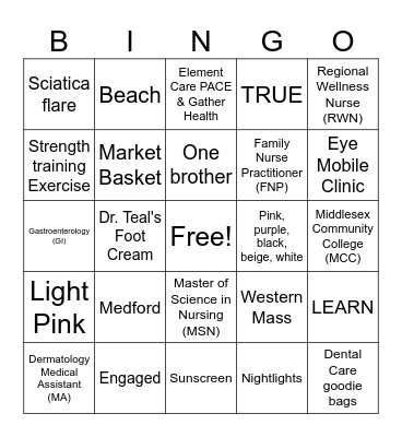Brenda BINGO! Bingo Card