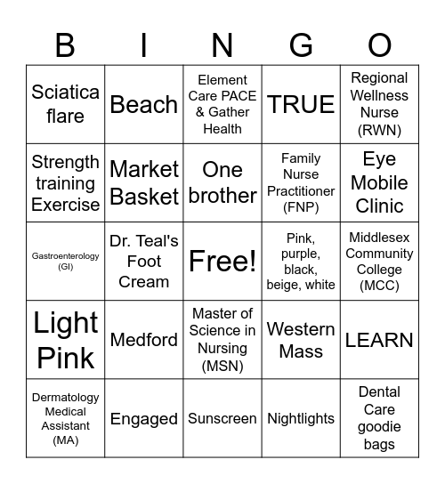Brenda BINGO! Bingo Card