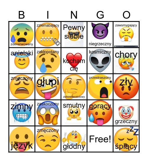 SOCIAL EMOTIONAL Bingo Card
