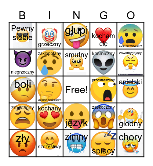 SOCIAL EMOTIONAL Bingo Card