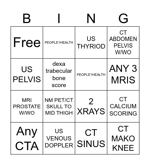 Summer Bingo Card
