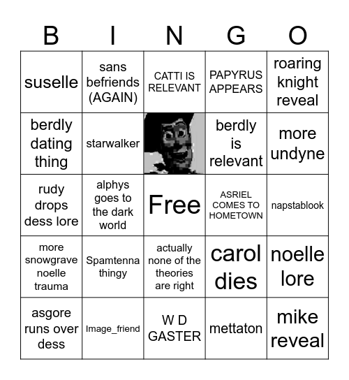 DELTARUNE CHAPTER 5 PREDICTIONS Bingo Card
