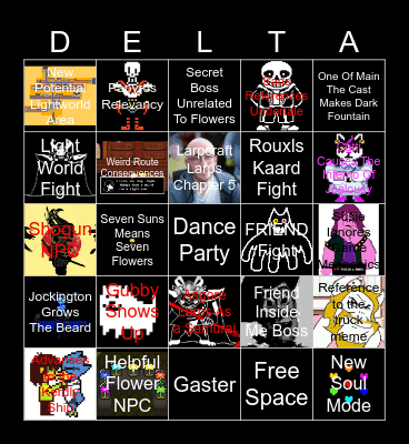Sardine's Deltarune Chapter 5 Bingo Card