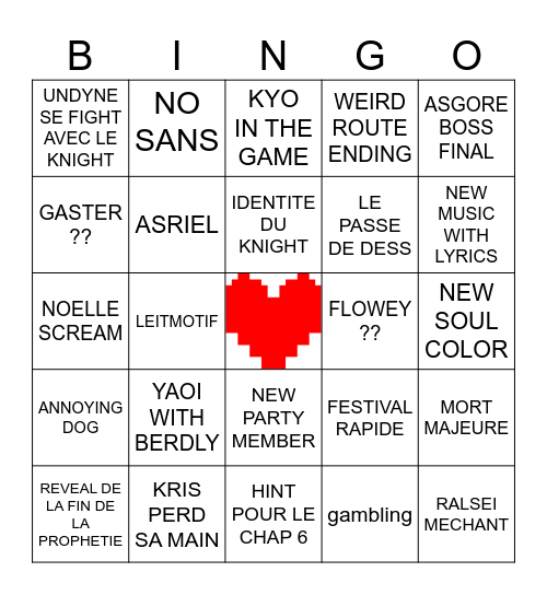 Deltabingo Chapitre 5 Bingo Card