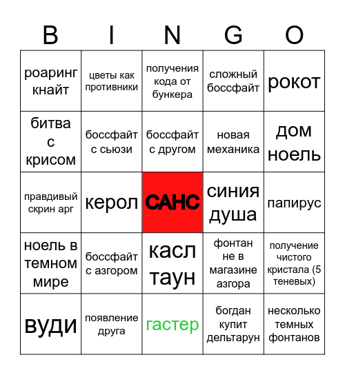 денис рыба соленый Bingo Card