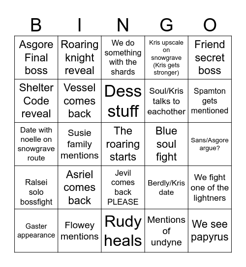 nyo bingo Card