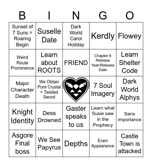 DELTARUNE CHAPTER 5 Bingo Card