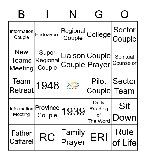 Teams of Our Lady  Bingo Card