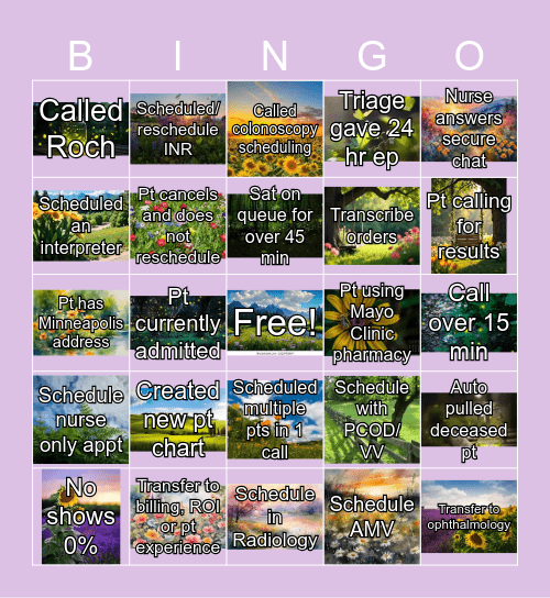 Bingo 6/25/2026 Bingo Card