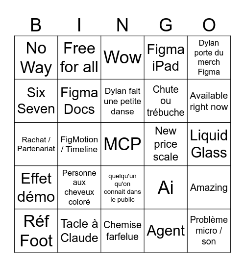 Figma Bingo Card
