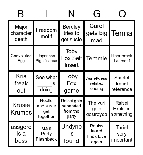 deltagoon gubby tier list Bingo Card