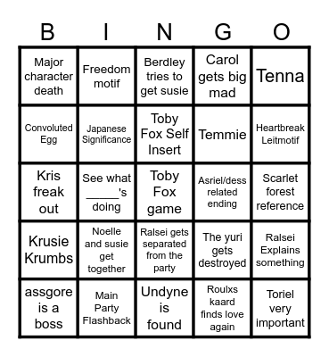 deltagoon gubby tier list Bingo Card