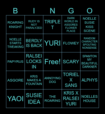 DELTARUNE CH5 Bingo Card