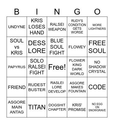 CHAPTER 5 Bingo Card