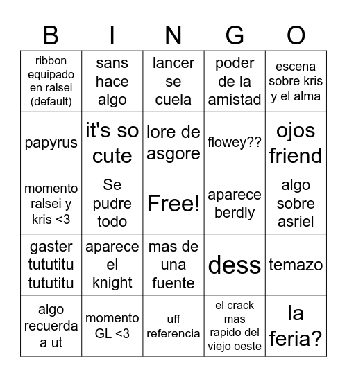 turron hoy Bingo Card