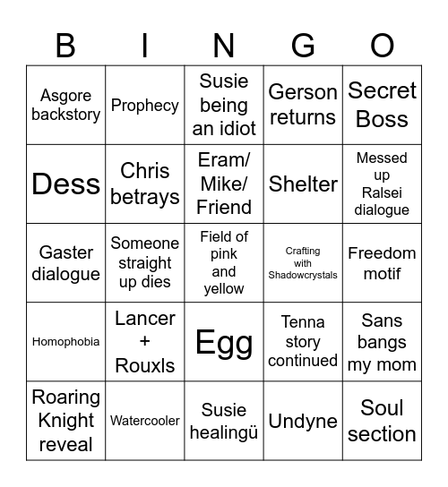 Chapter 5 stuff Bingo Card