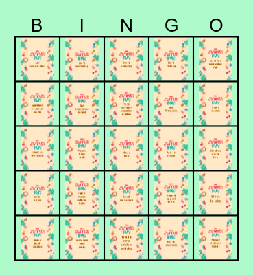 Summer Fun - ibex Bingo Card