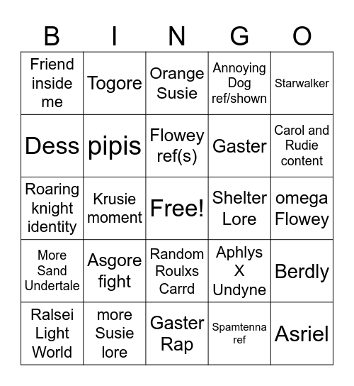 chapter 5 bingo Card