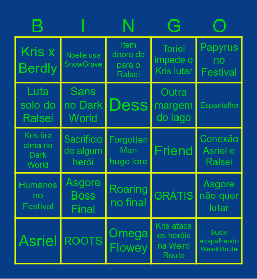THE FIELD OF PINK AND GOLD Bingo Card