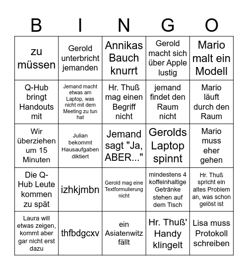 Bullshit Bingo Card