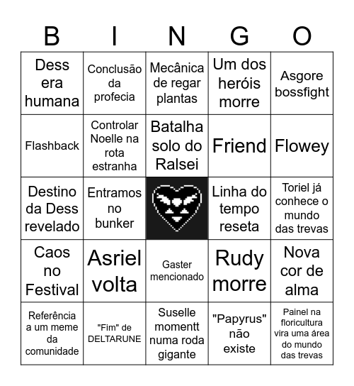 DELTARUNE CHAPTER 5 BINGO Card