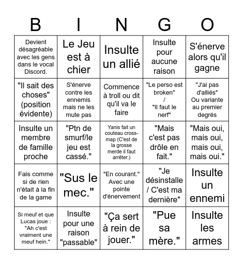 Tic et Tac "s'amusent" Bingo Card