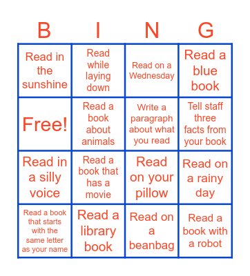 Summer Reading Bingo! Bingo Card