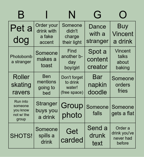 Bingo Card