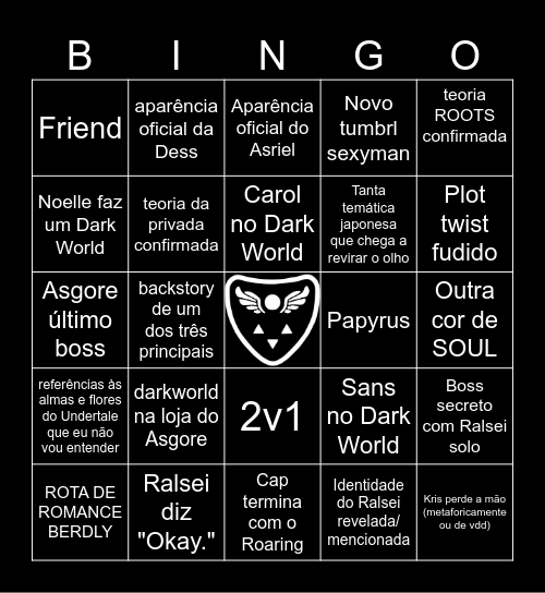 Deltarune Chapter 5 Bingo Card