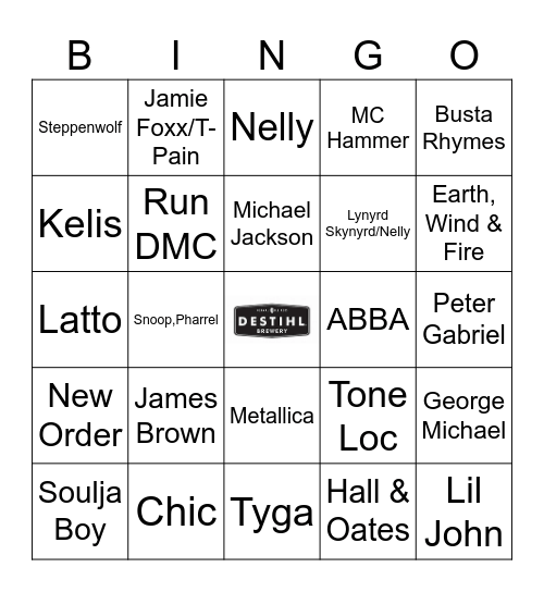 MASH UPS! Bingo Card