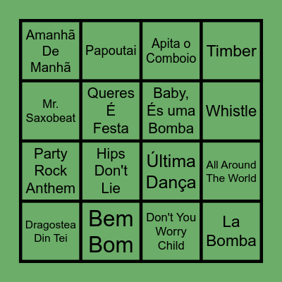 BINGO MUSICAL Bingo Card