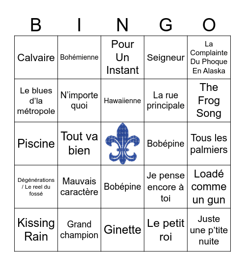 Fête Saint Jean Bingo Card