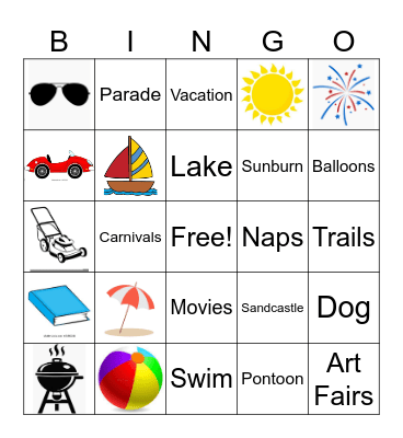 Summer Bingo Card
