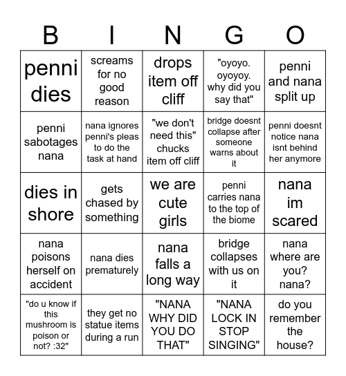 MOEVASION COLLAB BINGO Card
