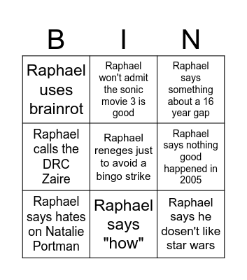 sdfgheujupfhjr'fivh3ihfnia Bingo Card