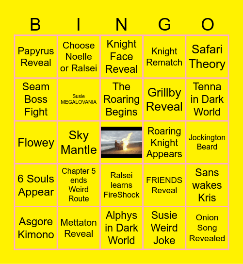 DELTARUNE: Chapter 5 Bingo Card