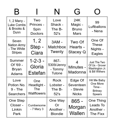 Numbers lkn Bingo Card