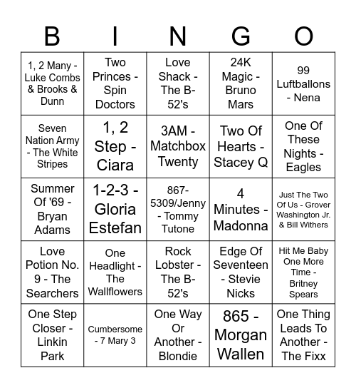 Numbers lkn Bingo Card