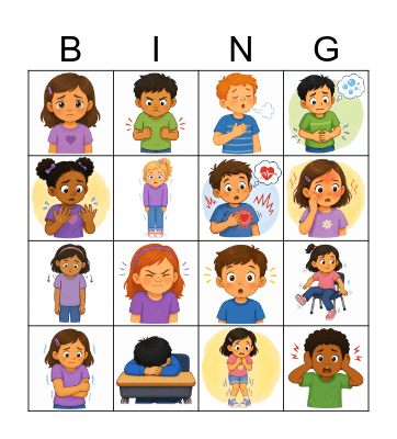 Body Clues Bingo Card