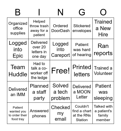 CMA BINGO Card