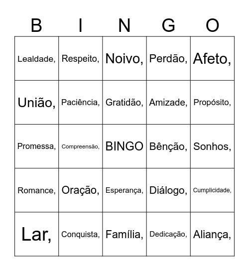 CHÁ DA JU Bingo Card