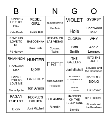 Pride March Aunt Bingo Card